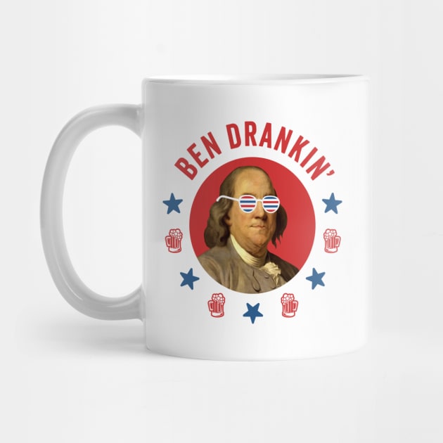 Ben Drankin': Vintage Ben Franklin with Patriotic Sunglasses for July 4th by TwistedCharm